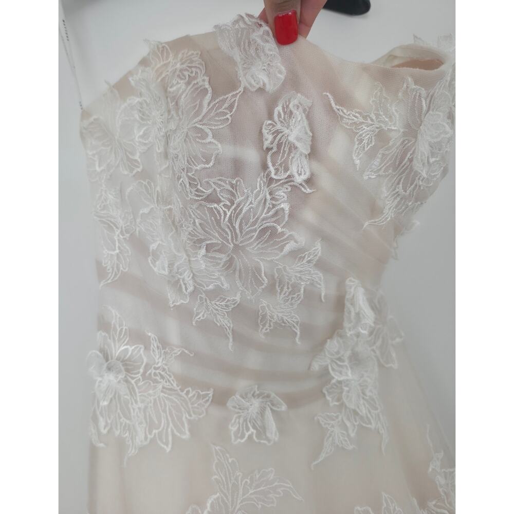 WATTERS Arien Ivory 3D Floral Corset Ball Gown Wedding Dress 14 NWT - Picture 11 of 16